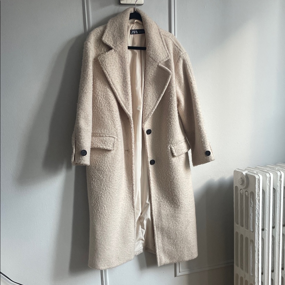 Zara Cream Teddy Jacket